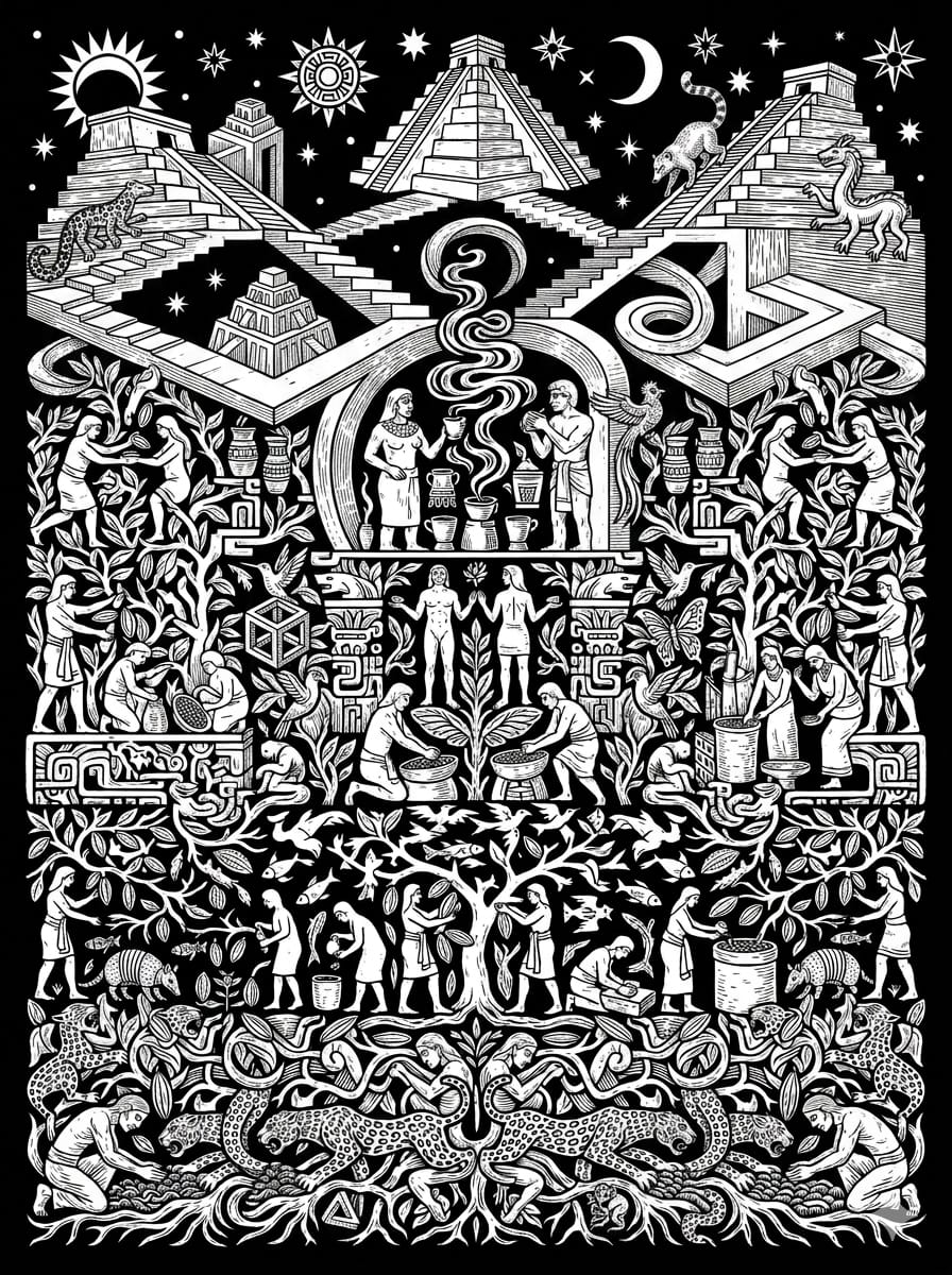 Sacred Cacao Ritual Mural