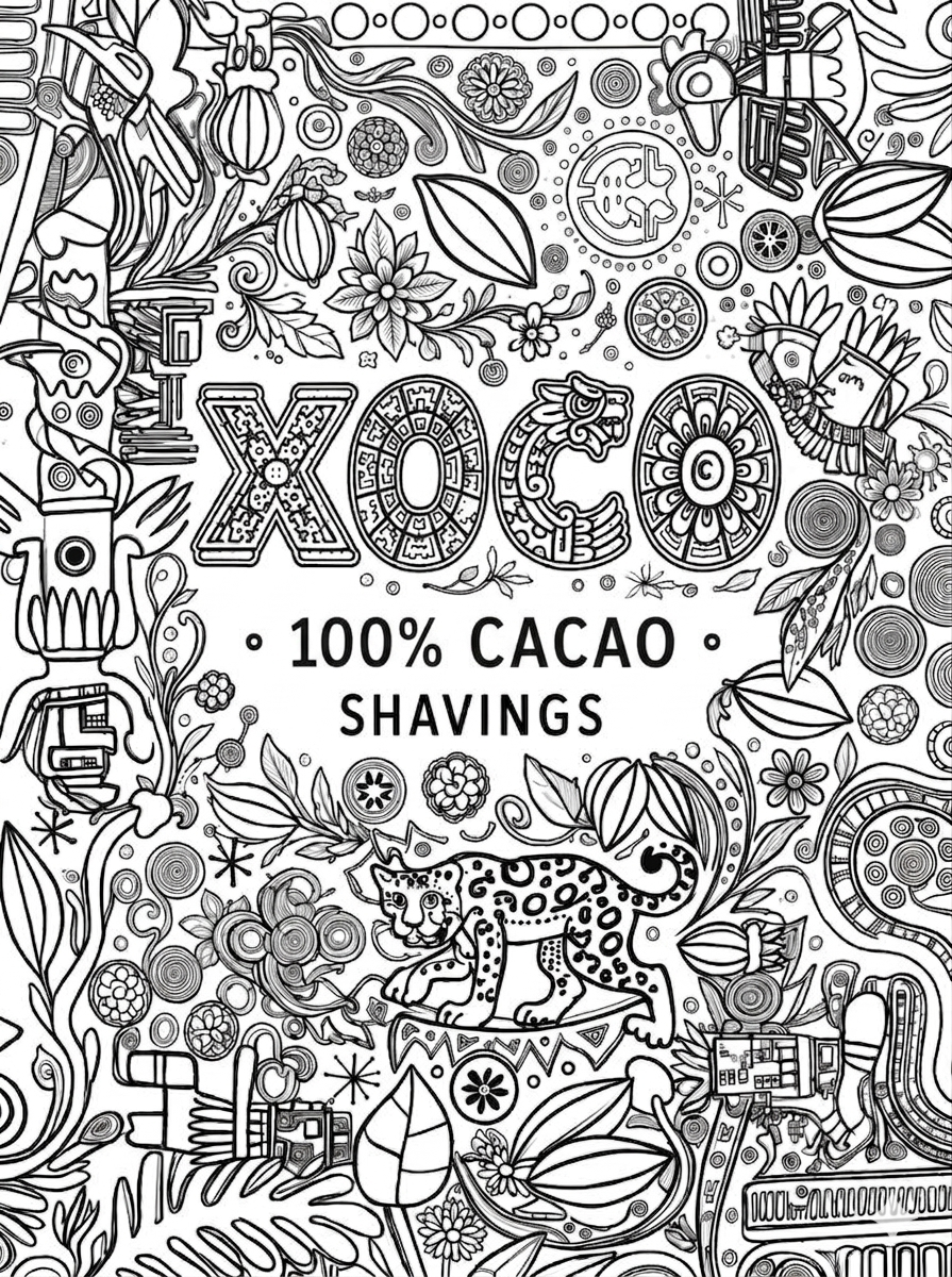 xoco roasted cacao mass shavings — 200g sachet, Ivory Coast