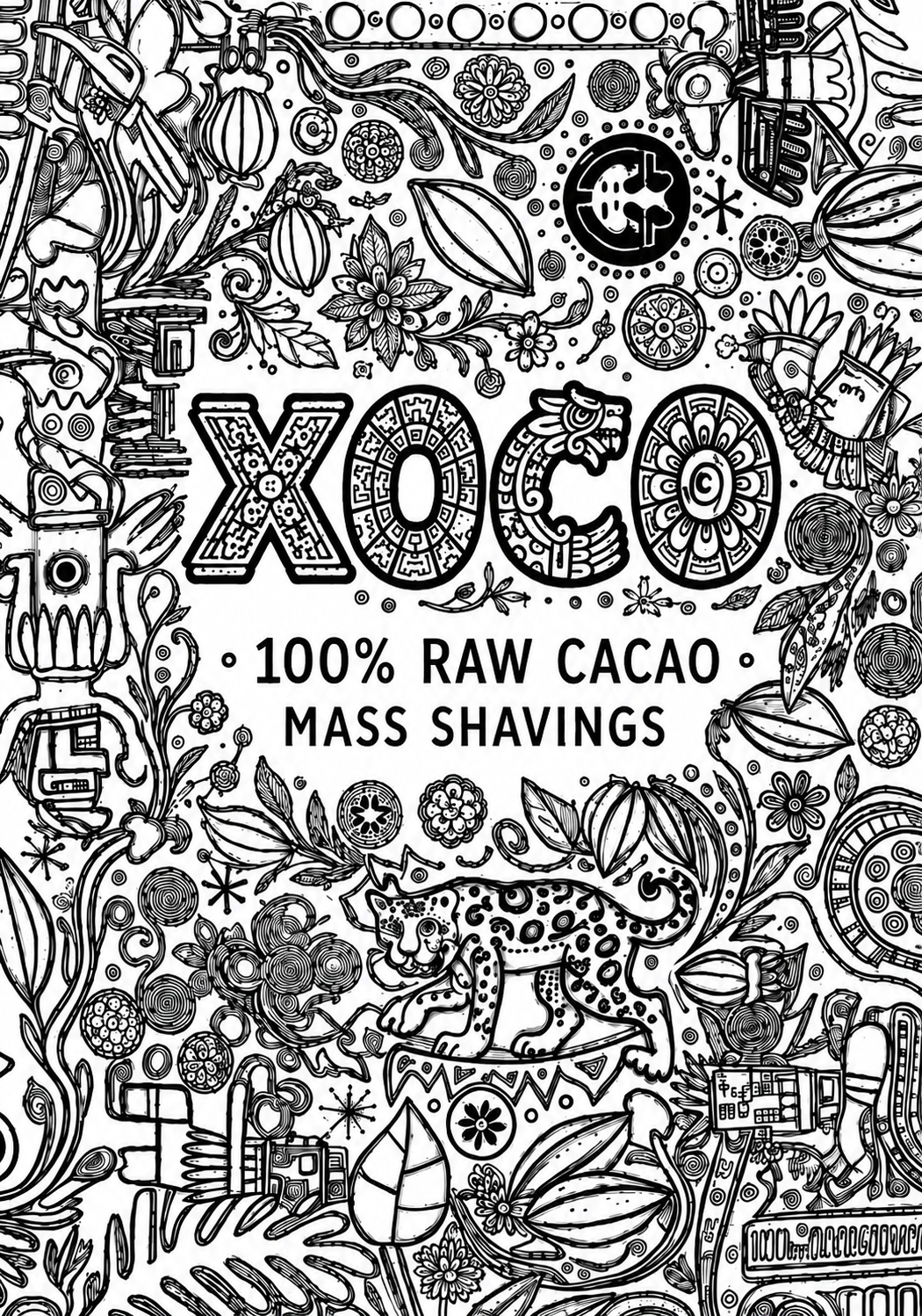 xoco 100% raw cacao mass shavings — 200g sachet